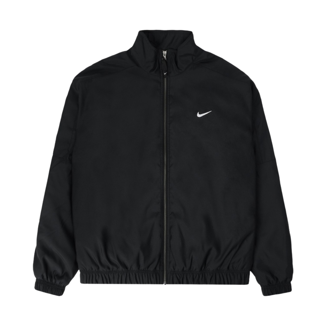 나이키 NRG 솔로 스우시 사틴 봄버 자켓 블랙 돌 - 아시아(Nike NRG Solo Swoosh Satin Bomber Jacket Black Doll - Asia)