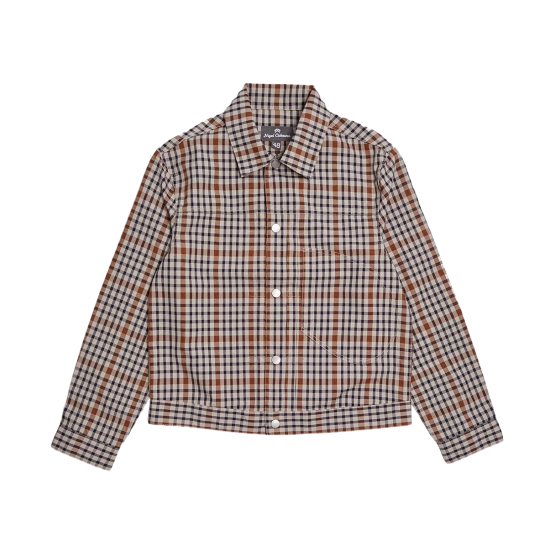 NCOS-SS23-JK-2 Nigel Cabourn Japanese S Type 1 Jacket Stone Check