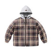 Supreme x Dickies Plaid Hooded Zip Up Shirt Black - 23FW
