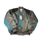 Undermycar Garga Gashutein 6 Placket Twin Zip Bomber Turquoise - 24SS
