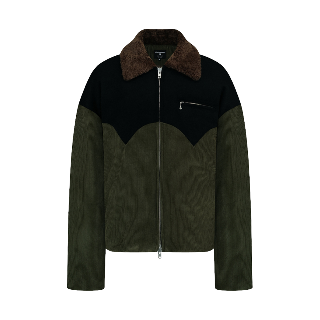 FW24HPJ070KI Hongwoosung 9010 2way Goose Down Jumper Khaki