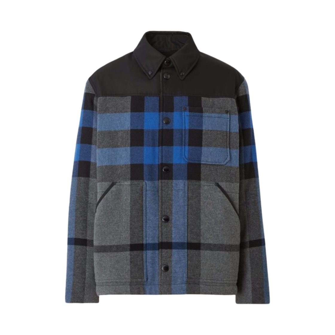 버버리 코윈 체크 울 블렌드 자켓 오셔닉 블루(Burberry Corwin Check Wool Blend Jacket Oceanic Blue) - 1