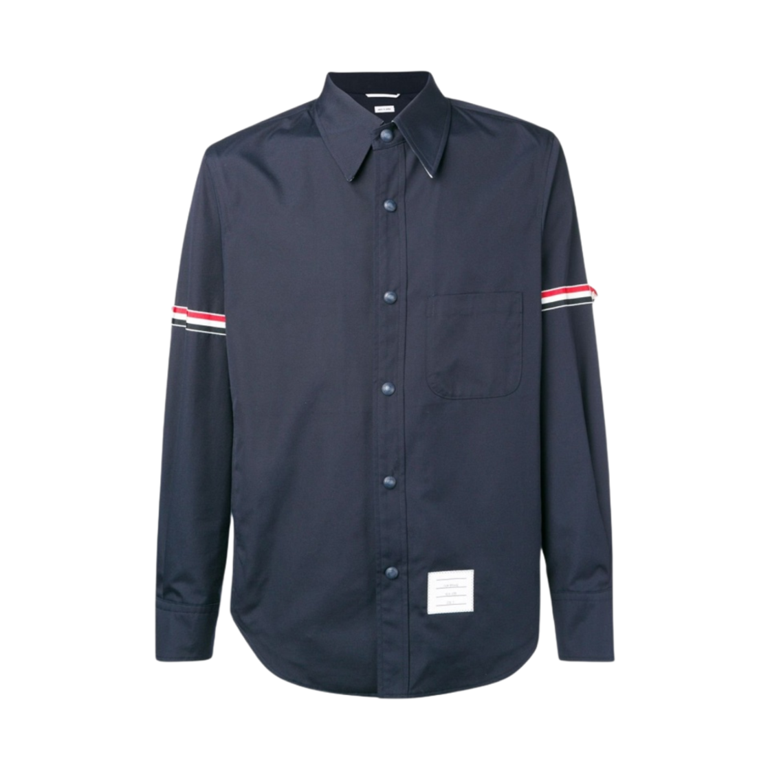 톰브라운 솔리드 나일론 암밴드 셔츠 자켓 블루(Thom Browne Solid Nylon Armband Shirt Jacket Blue) - 1