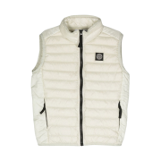 (Kids) Stone Island G0131 Contrasting Detail Waistcoat Jacket Pearl Grey - 23SS