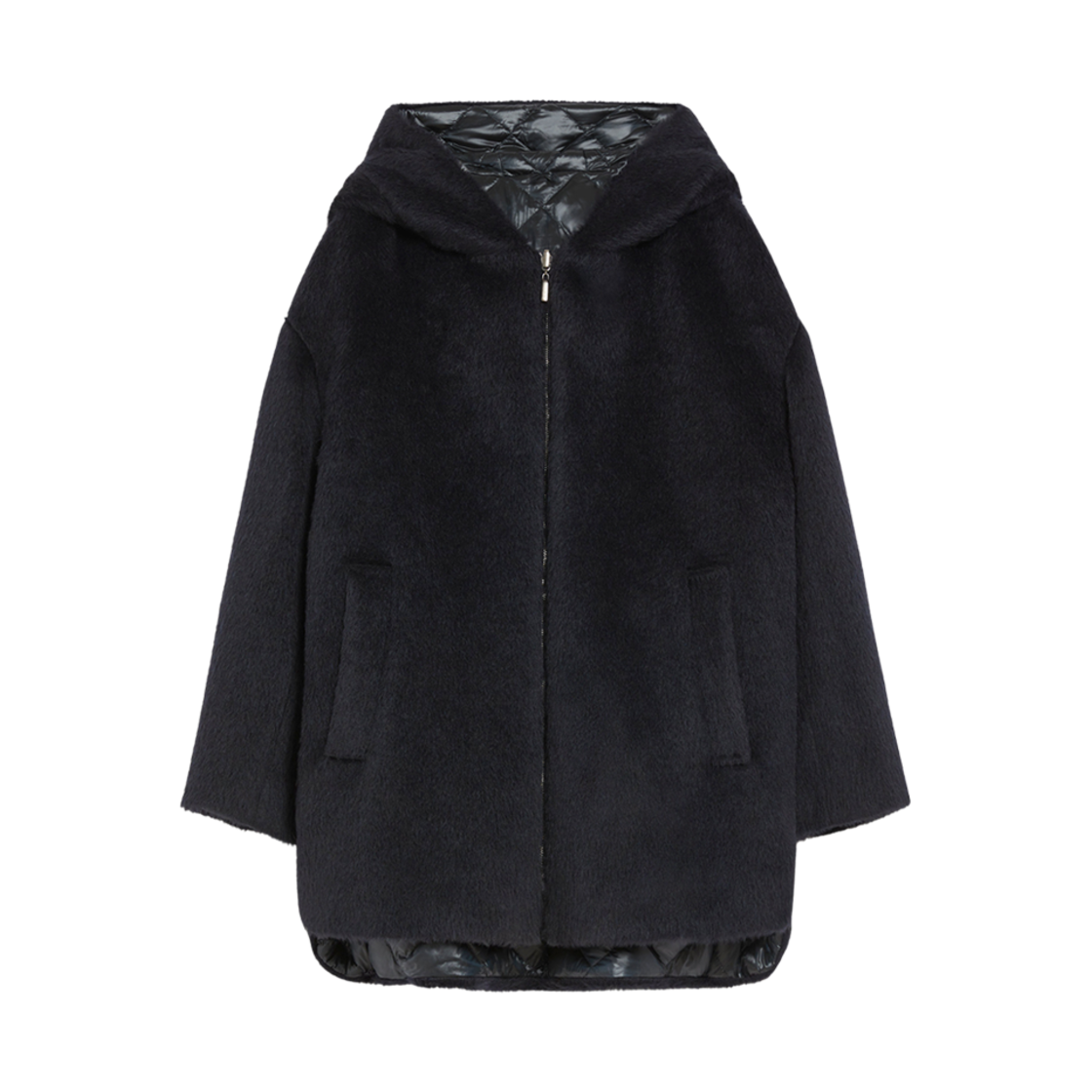 SPACEFE-020 (W) Max Mara The Cube Spacefe Reversible Alpaca and Wool Down Jacket Midnight Blue