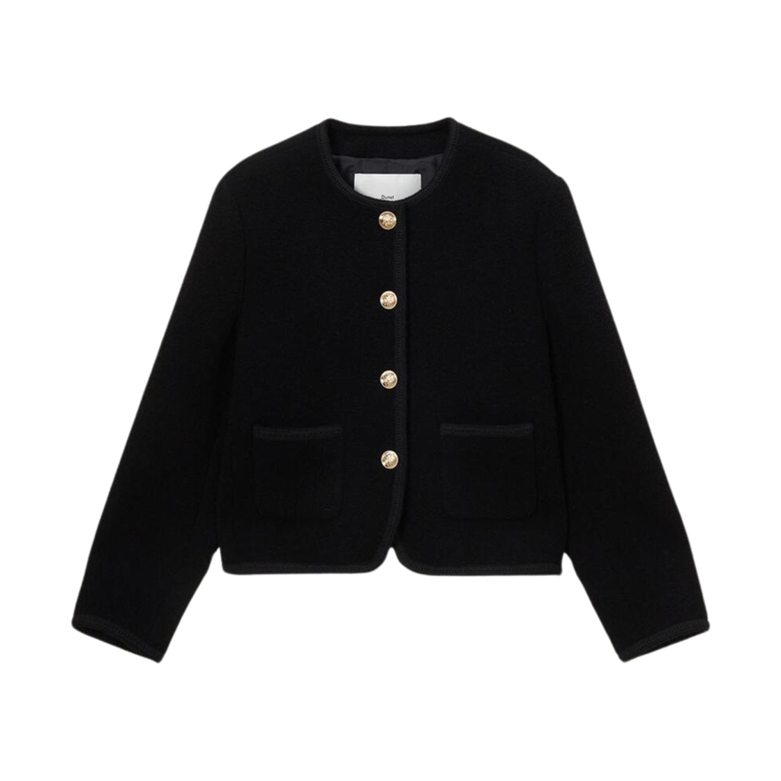 (W) 던스트 클래식 부클 트위드 자켓 블랙