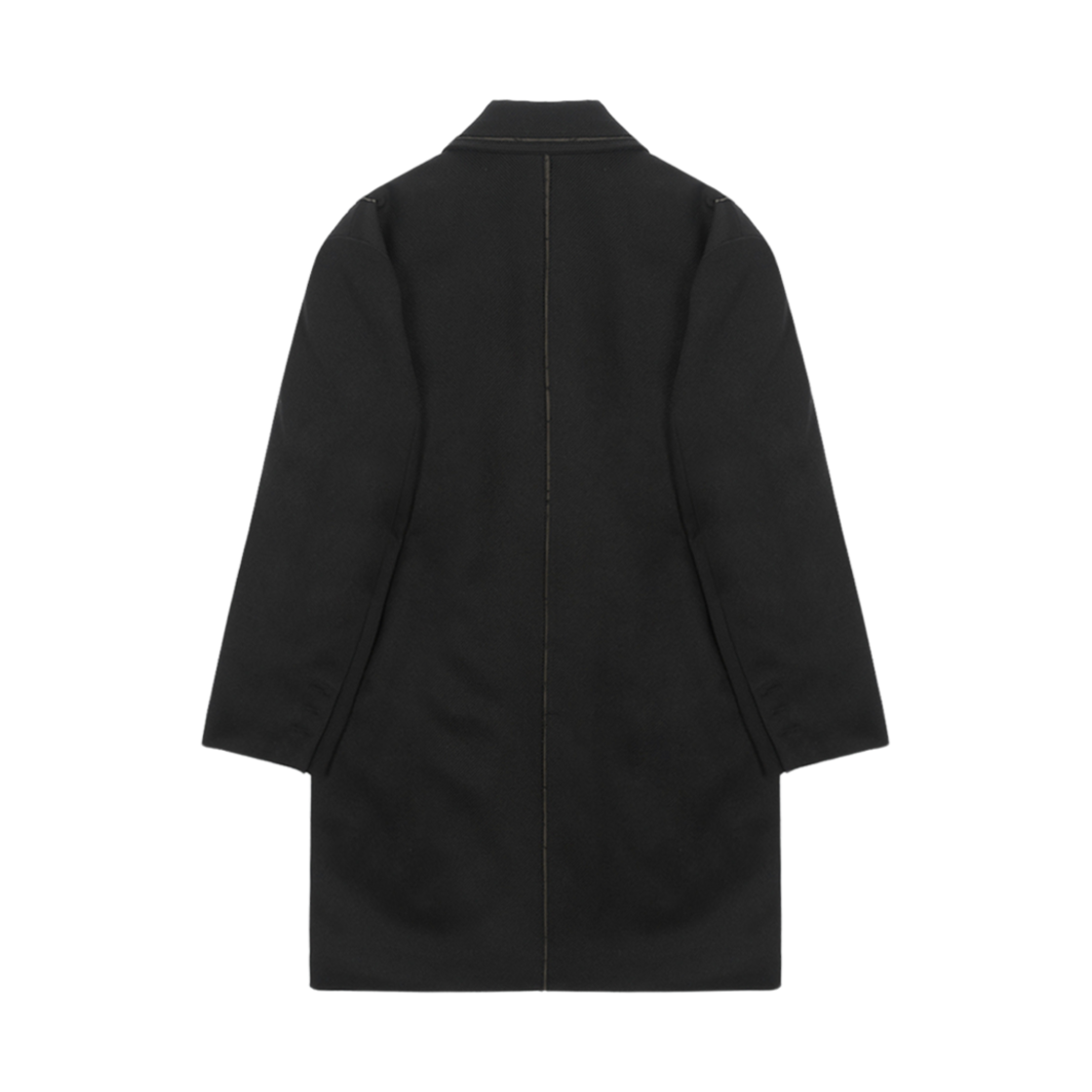 (W) 마뗑킴 드롭 숄더 롱 더블 자켓 블랙((W) Matin Kim Drop Shoulder Long Double Jacket Black) - 2