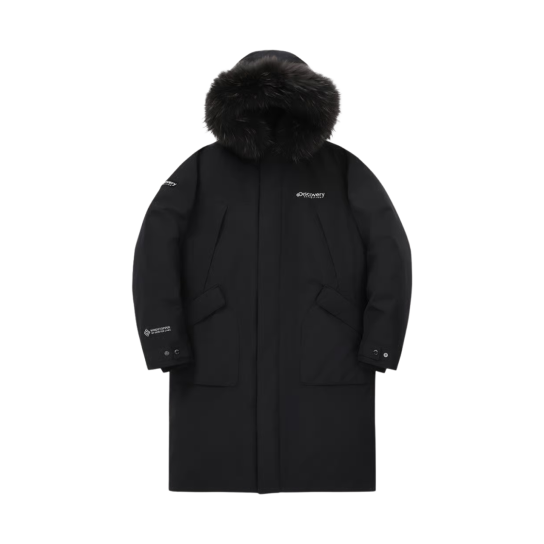 DMDJ7O046-BKS Discovery Expedition Bergen Gore Windstopper Goose Long Down Jacket Black