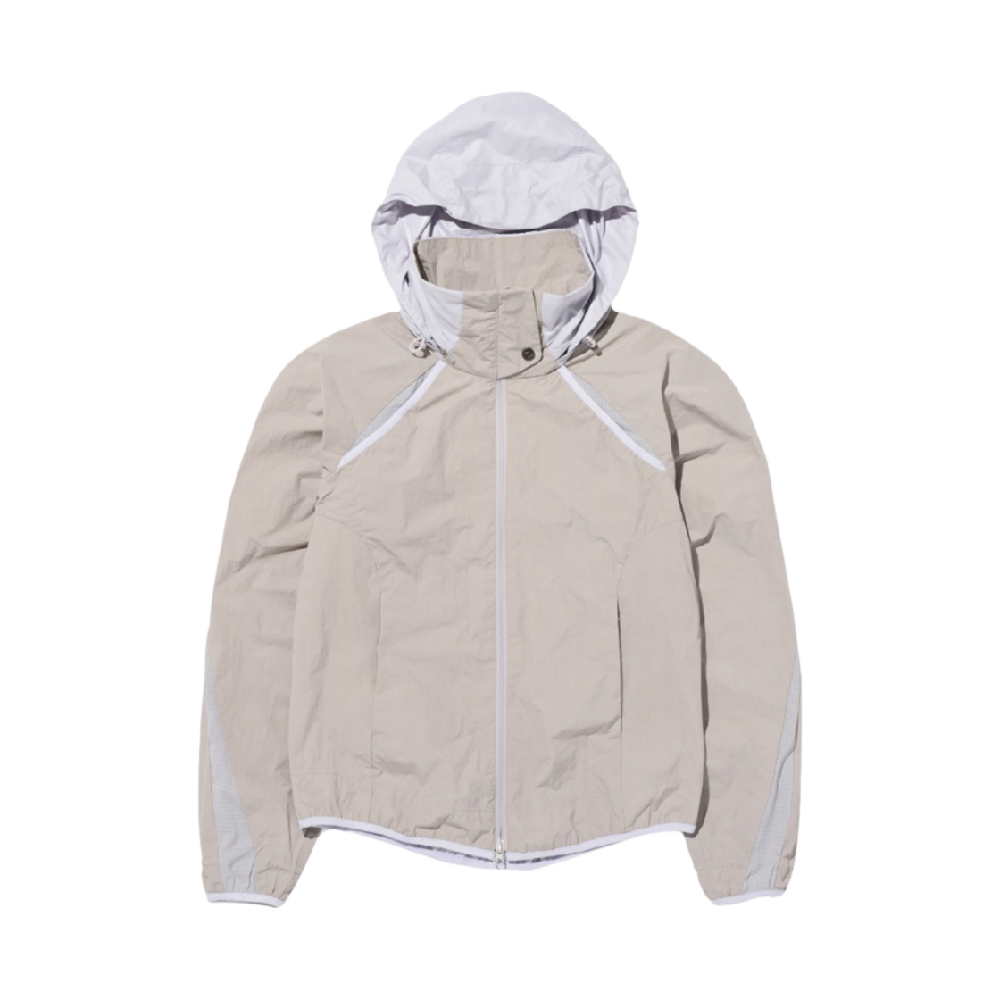 (W) 미스치프 테크 쉴드 윈드프루프 후드 자켓 라이트 그레이((W) Mischief Tech Shield Windproof Hoodie Jacket Light Grey)