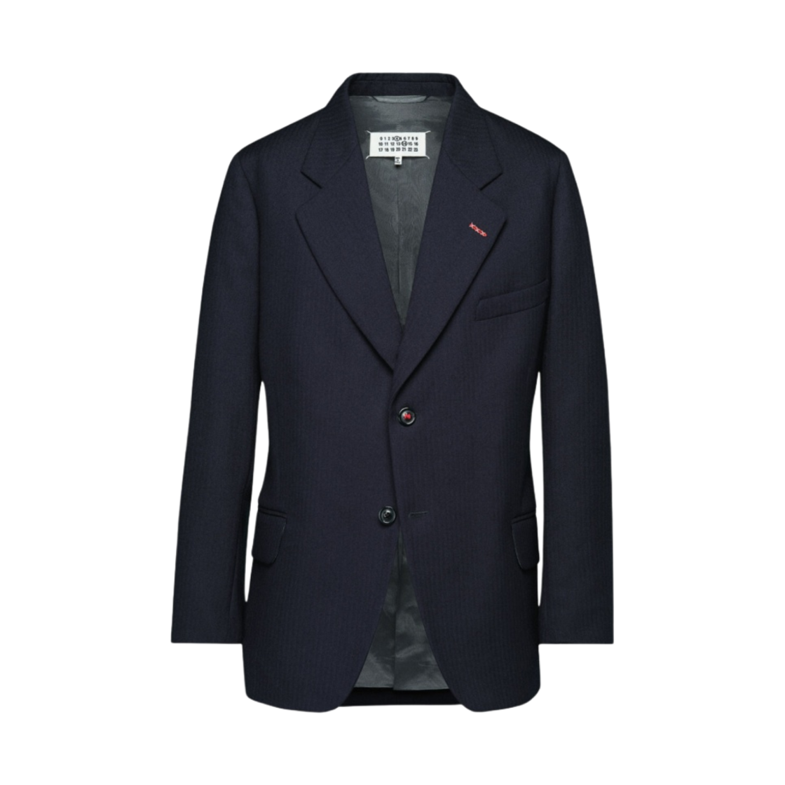 SI1BN0008S60307524 Maison Margiela Herringbone Wool Jacket Navy