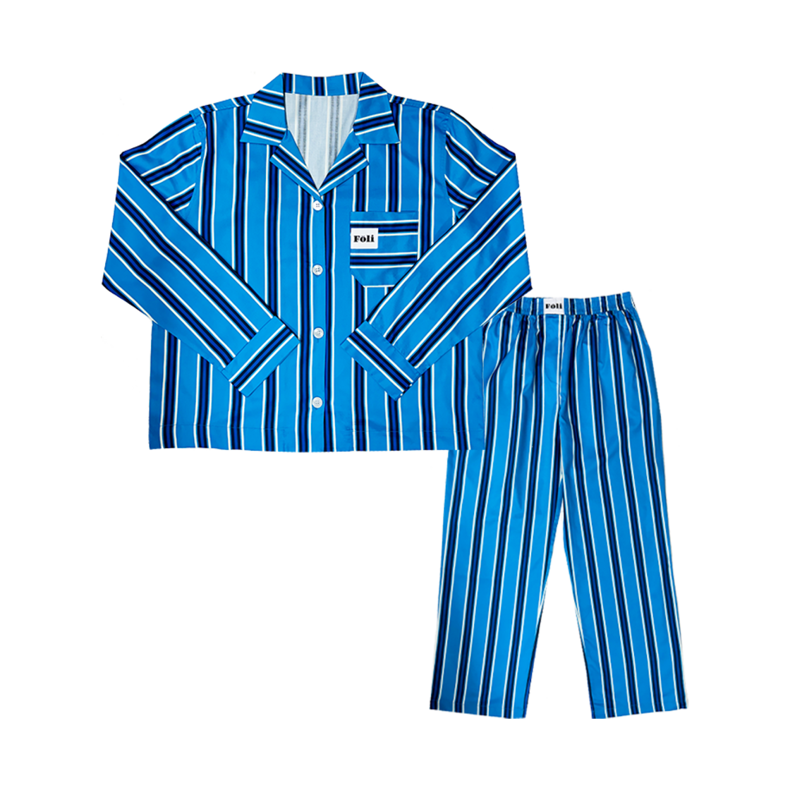 (Unisex) Sapphire Blue PJ Set (2pcs) Foli Unisex PJ Set 2pcs Sapphire Blue