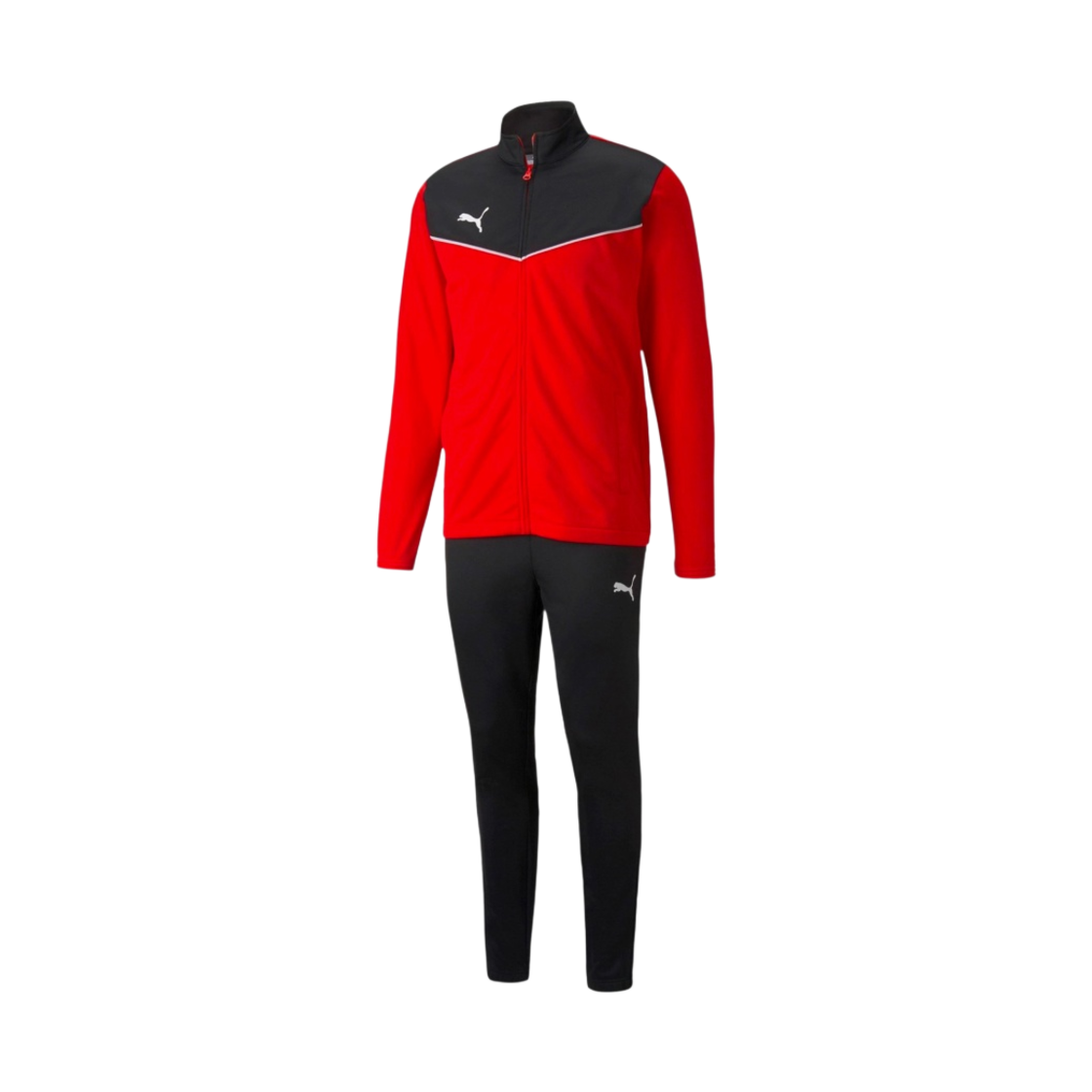 657534-01 Puma Individual Rise Football Tracksuit Red Black