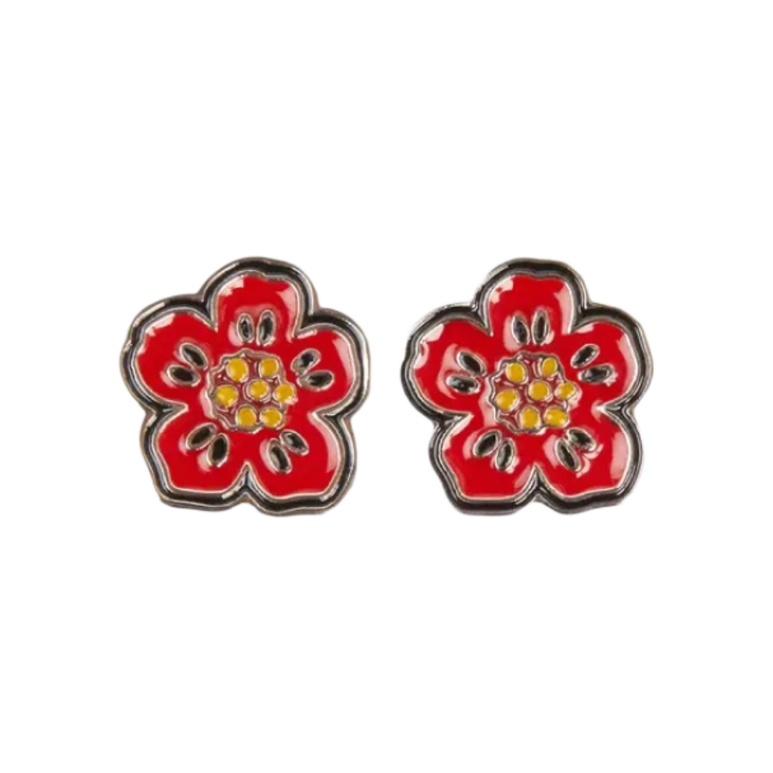 겐조 보케 플라워 이어링 미디움 레드(Kenzo Boke Flower Earrings Medium Red) - 1