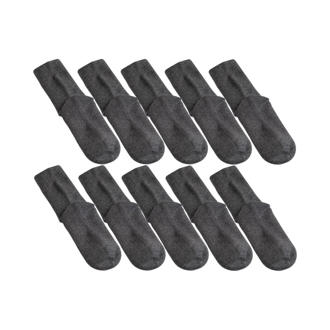 L22EBSCW307AMCH10P [10 SET] LI2 Merino Wool Crew Socks Melange Charcoal