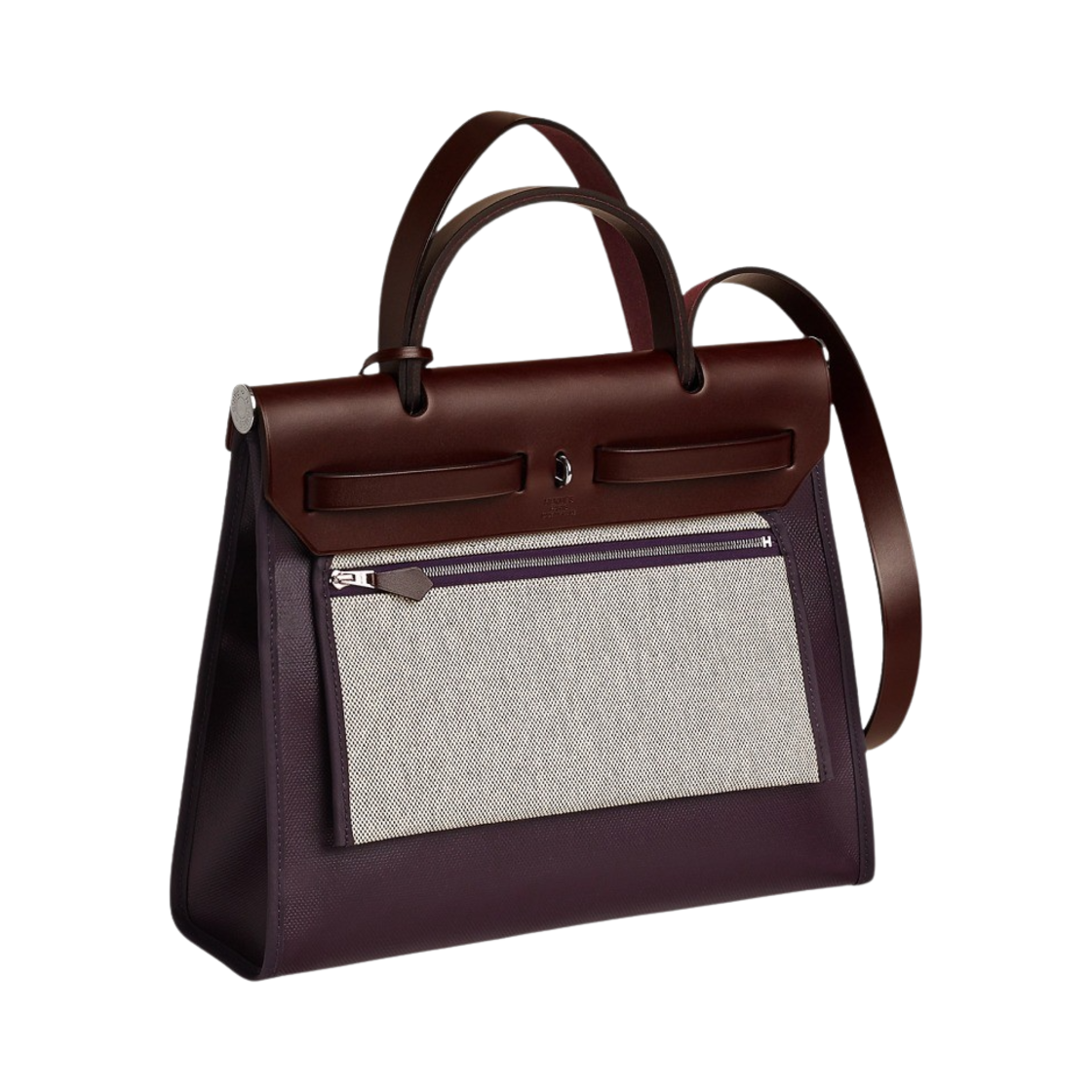 에르메스 에르백 집 31 백 셀리에 H 베를린 캔버스 & 팔라듐 하드웨어 까시스 루즈 셀리에(Hermes Herbag Zip 31 Bag Sellier H Berllin Canvas & Palladium Cassis Rouge Sellier) - 2