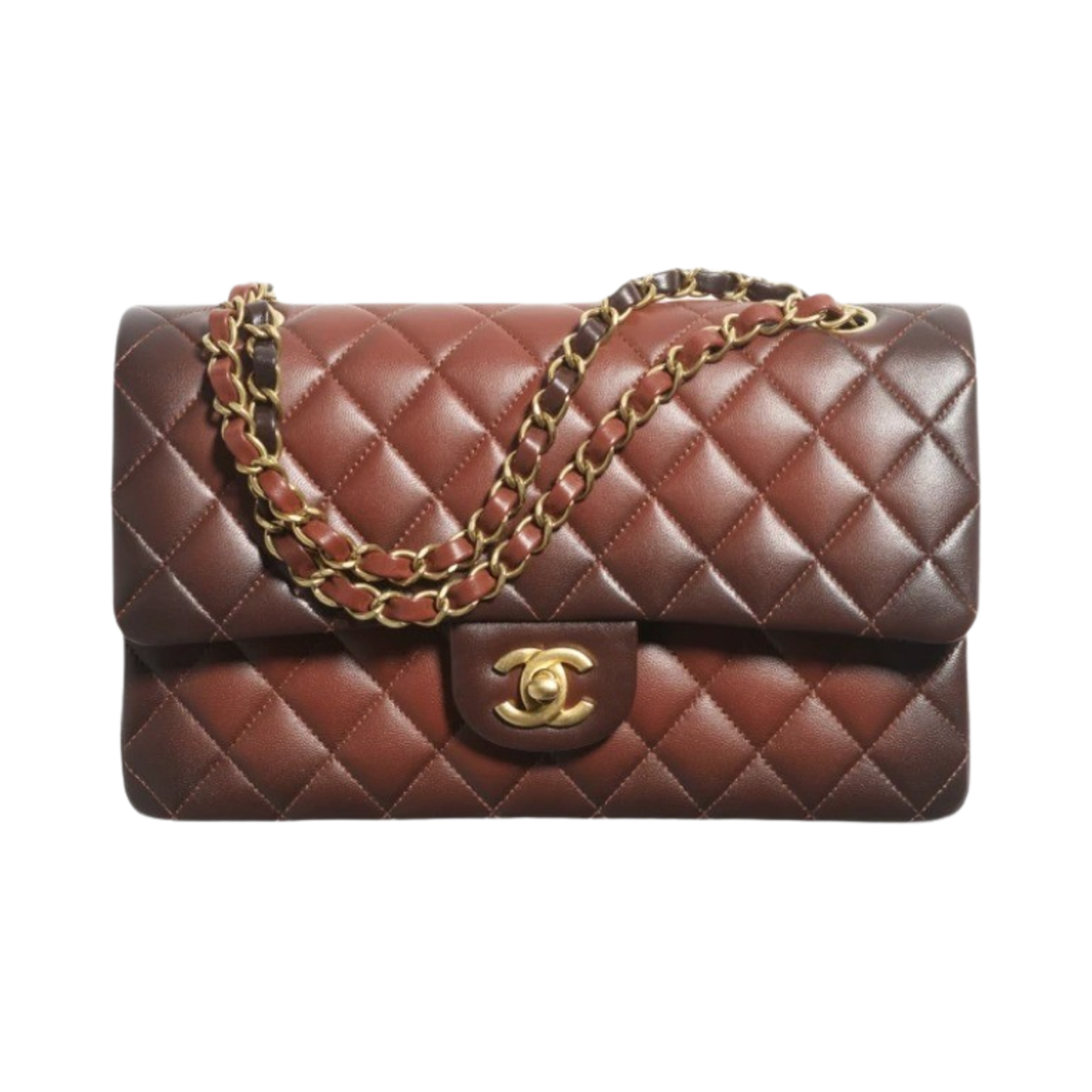 샤넬 클래식 11.12 핸드백 그라데이션 램스킨 & 골드 메탈 브라운(Chanel Classic 11.12 Handbag Gradient Lambskin & Gold Brown) - 1
