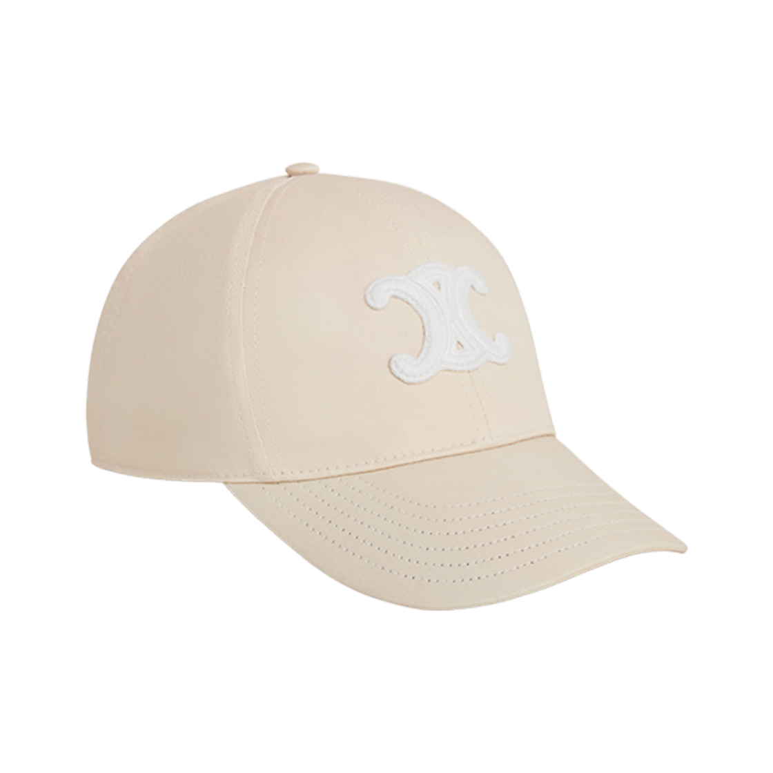 (W) 셀린느 트리옹프 베이스볼 캡 코튼 바닐라((W) Celine Triomphe Baseball Cap In Cotton Vanilla)
