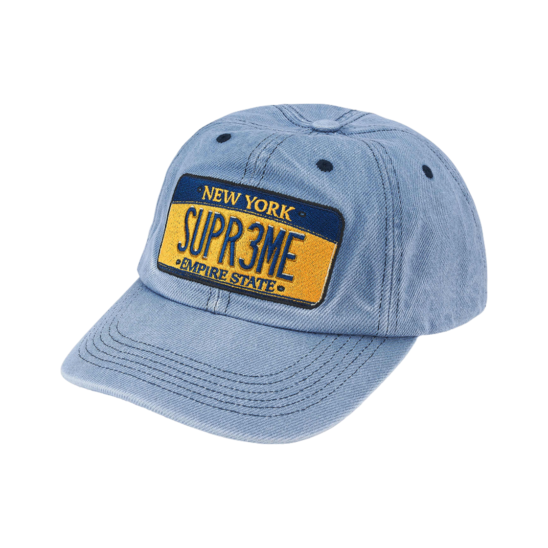 슈프림 라이센스 플레이트 6-패널 데님 - 25SS(Supreme License Plate 6-Panel Denim - 25SS)