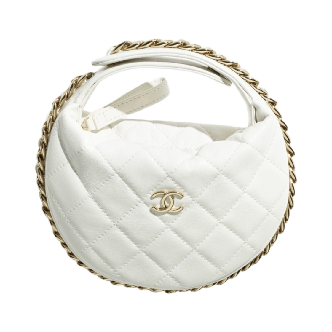 샤넬 파우치 램스킨 & 골드 메탈 화이트(Chanel Pouch Lambskin & Gold White) - 1