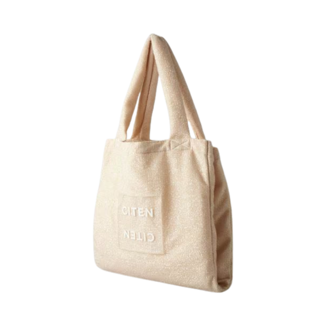 시텐 스파클리 클리어 로고 토트백 베이지(Citen Sparkly Clear Logo Tote Bag Beige) - 2
