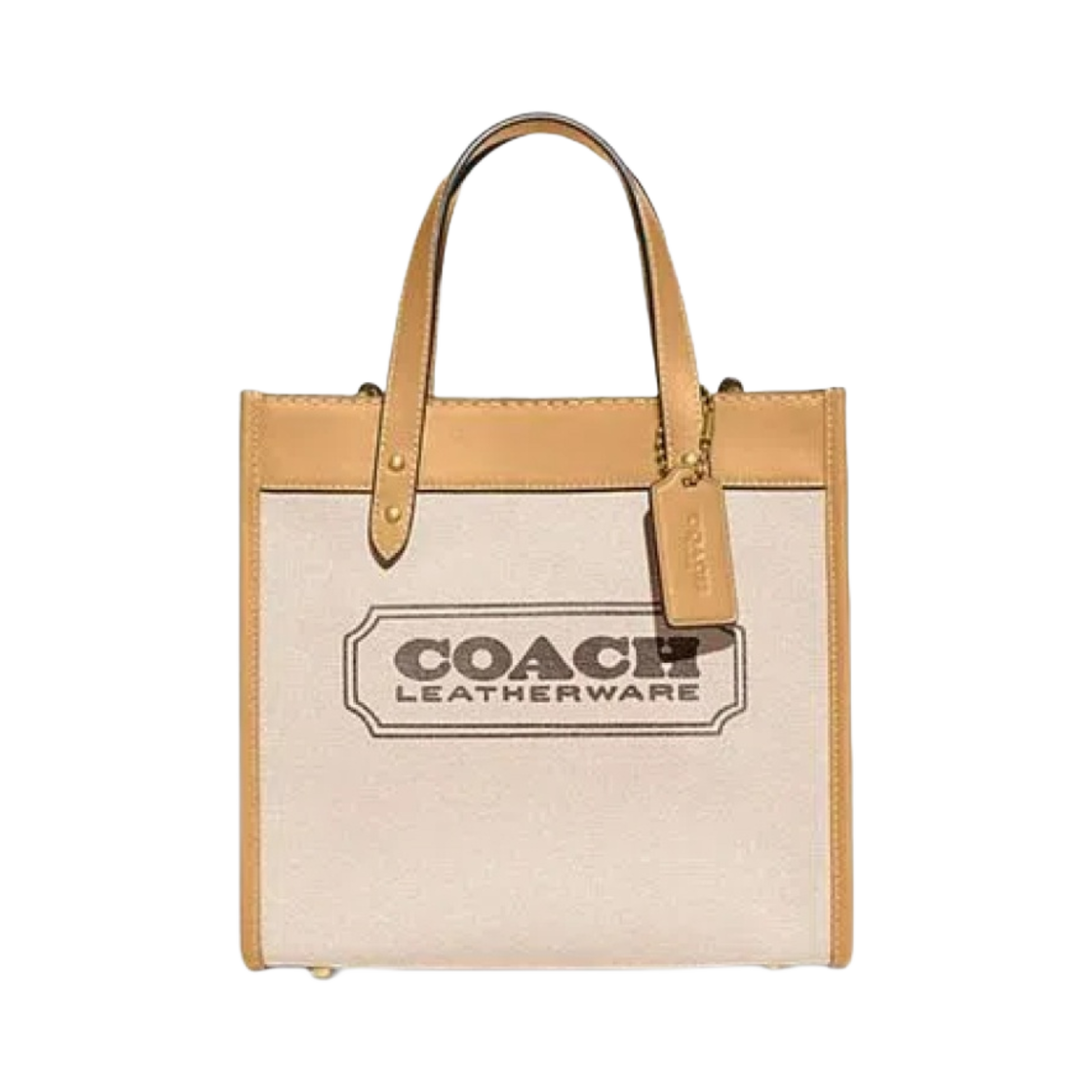 CH740-B4VPJ Coach Field Tote Bag 22 Natural Canvas Tan