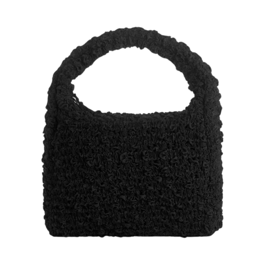 Arket Crinkled Handbag Black