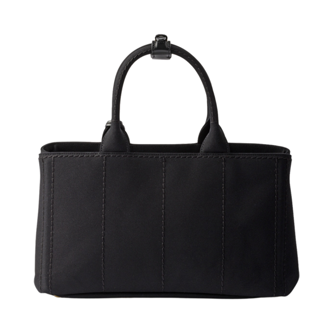 프라다 라지 코튼 캔버스 핸드백 블랙(Prada Large Cotton Canvas Handbag Black) - 2