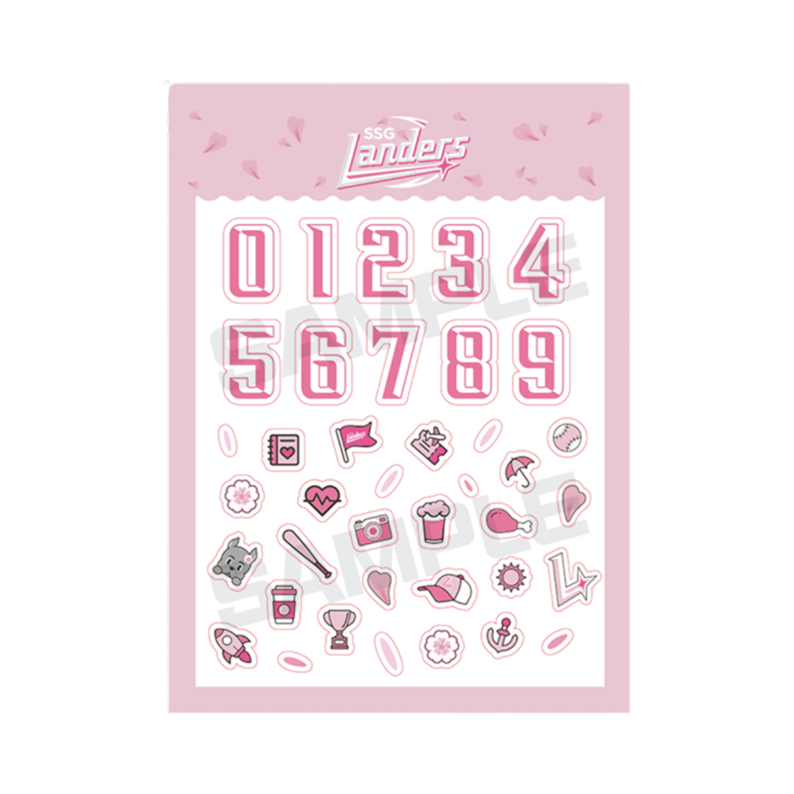 SSG 랜더스 벚꽃 에디션 스티커 핑크(SSG Landers Cherry Blossom Edition Sticker Pink)