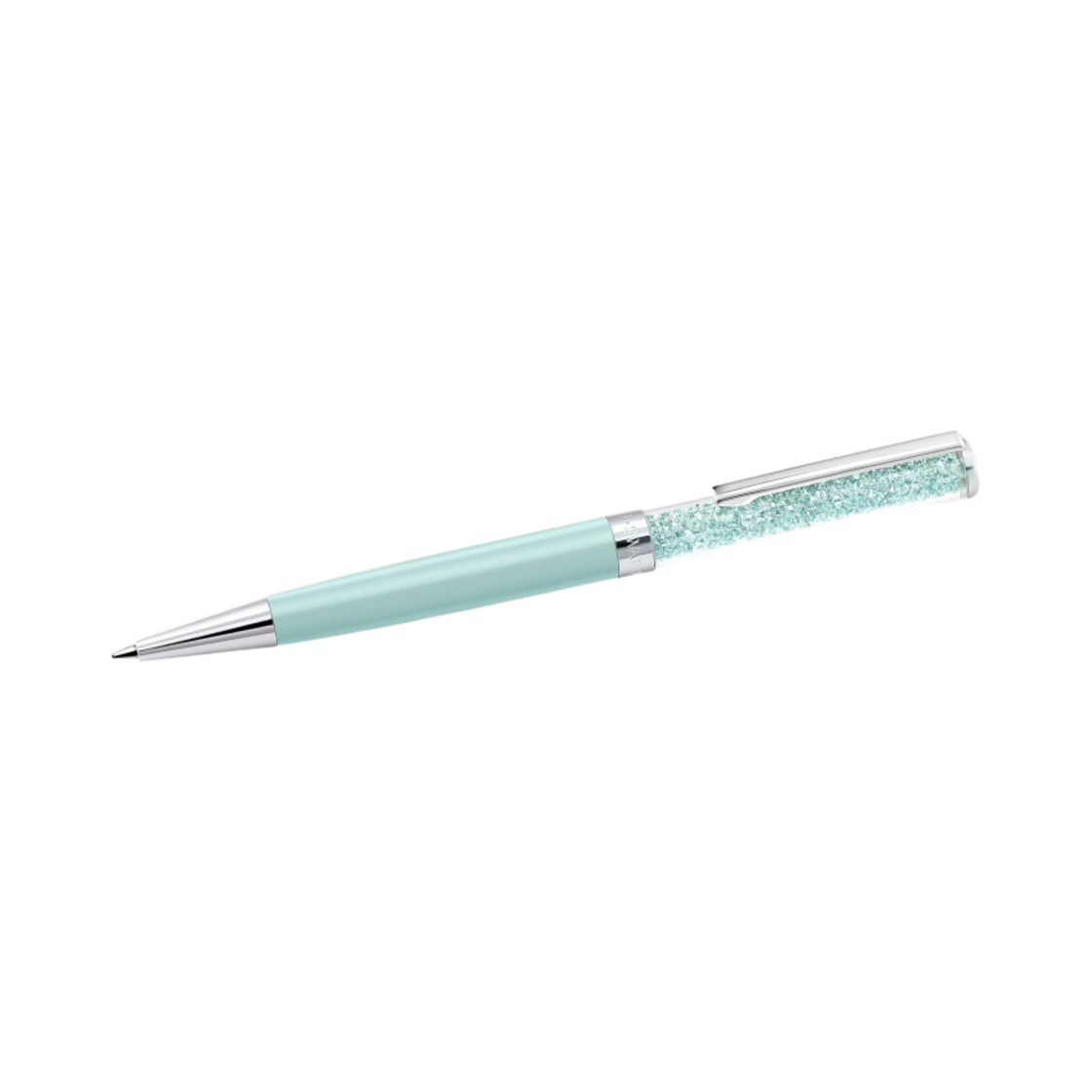 스와로브스키 크리스탈린 볼포인트 펜 그린 그린 래커드 크롬 플래팅(Swarovski Crystalline Ballpoint Pen Green Green Lacquered Chrome Plated)