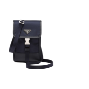 Prada Re-Nylon Saffiano Leather Smartphone Case Navy