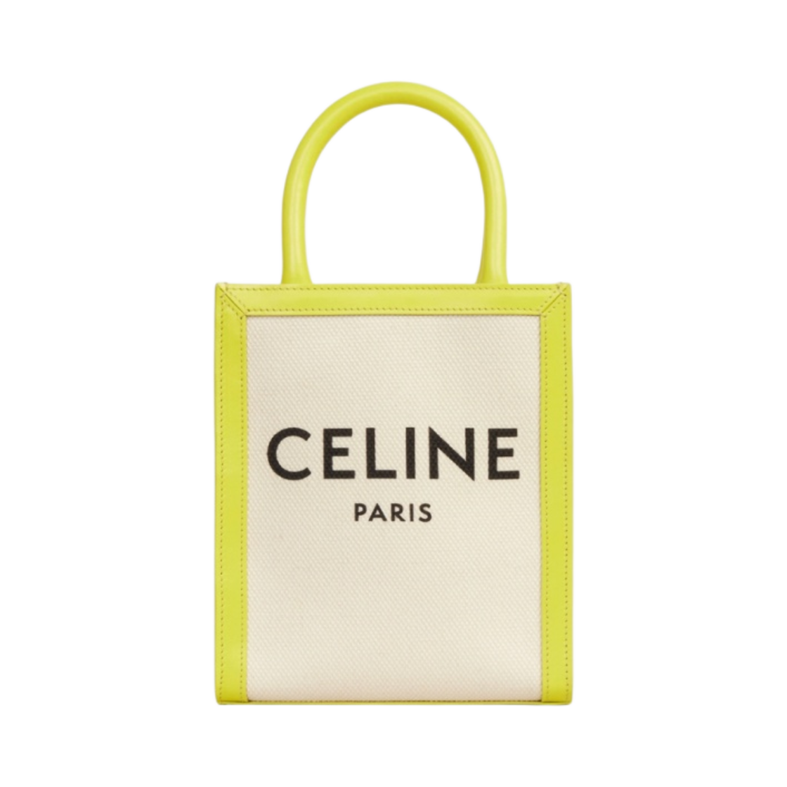 셀린느 프린트 텍스타일 & 카프스킨 미니 버티컬 카바스 내츄럴 아니스