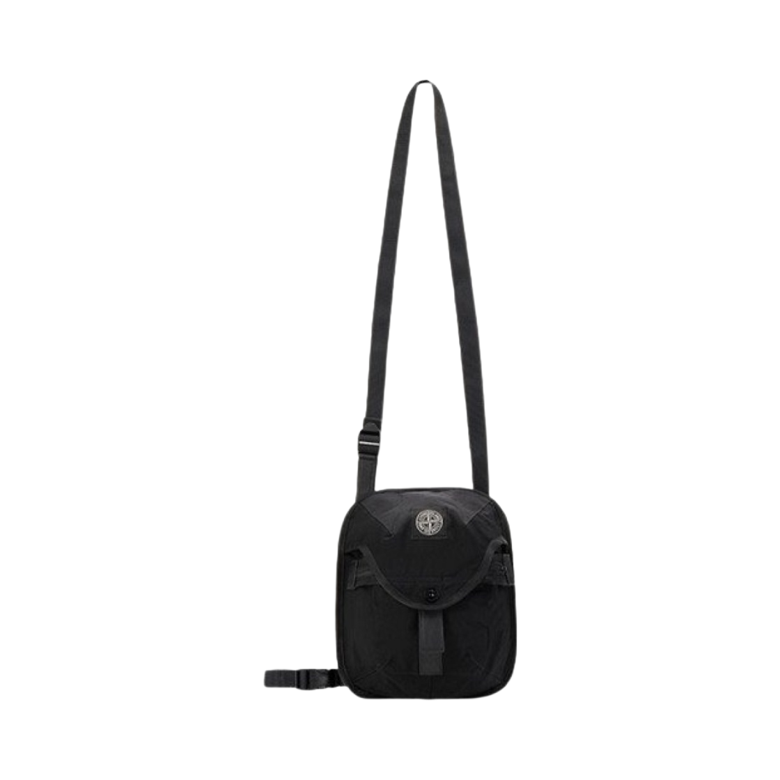 761591374-V0029 Stone Island 91374 Applique Cross Belt Bag Black - 22SS