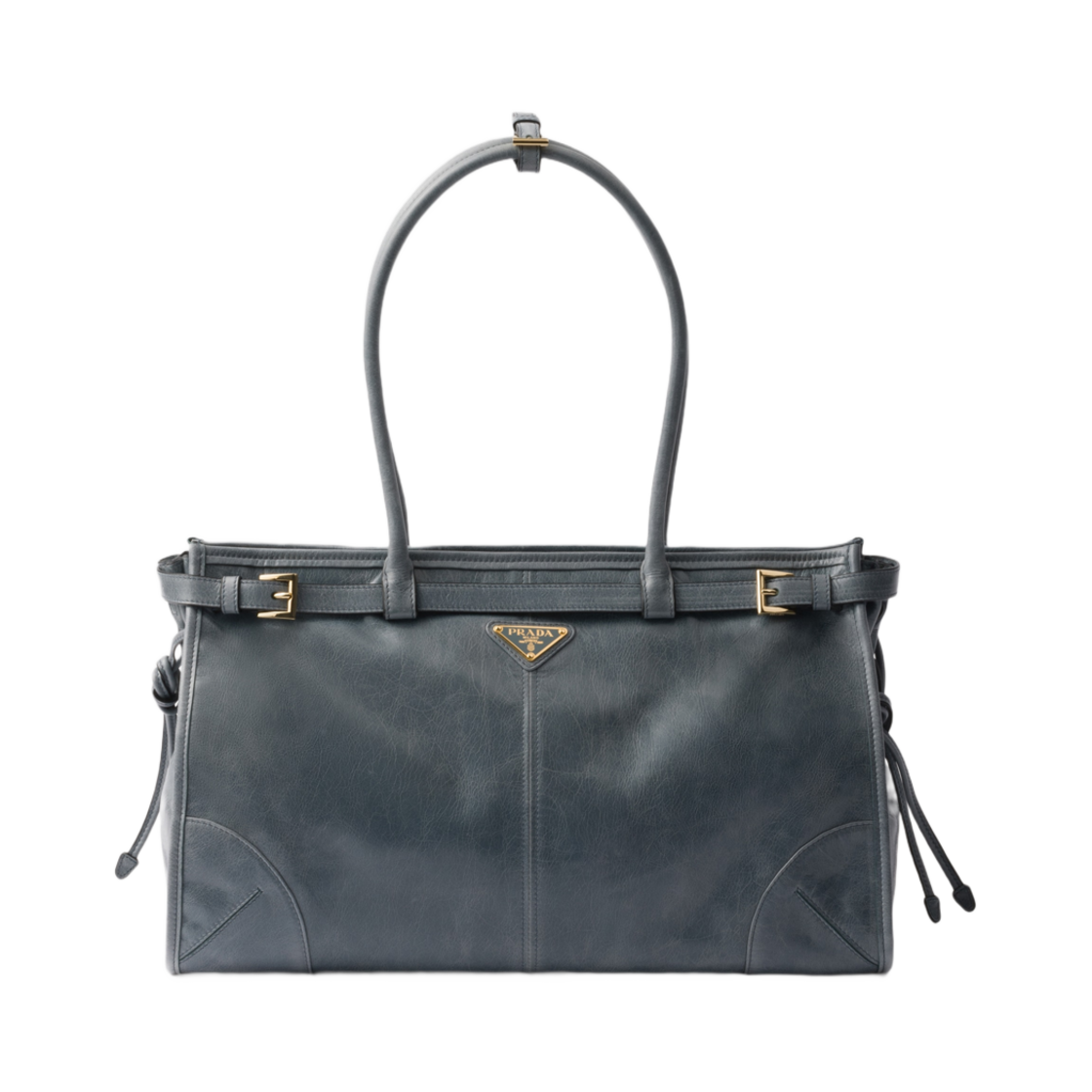 프라다 보니 라지 레더 핸드백 에어 포스 블루