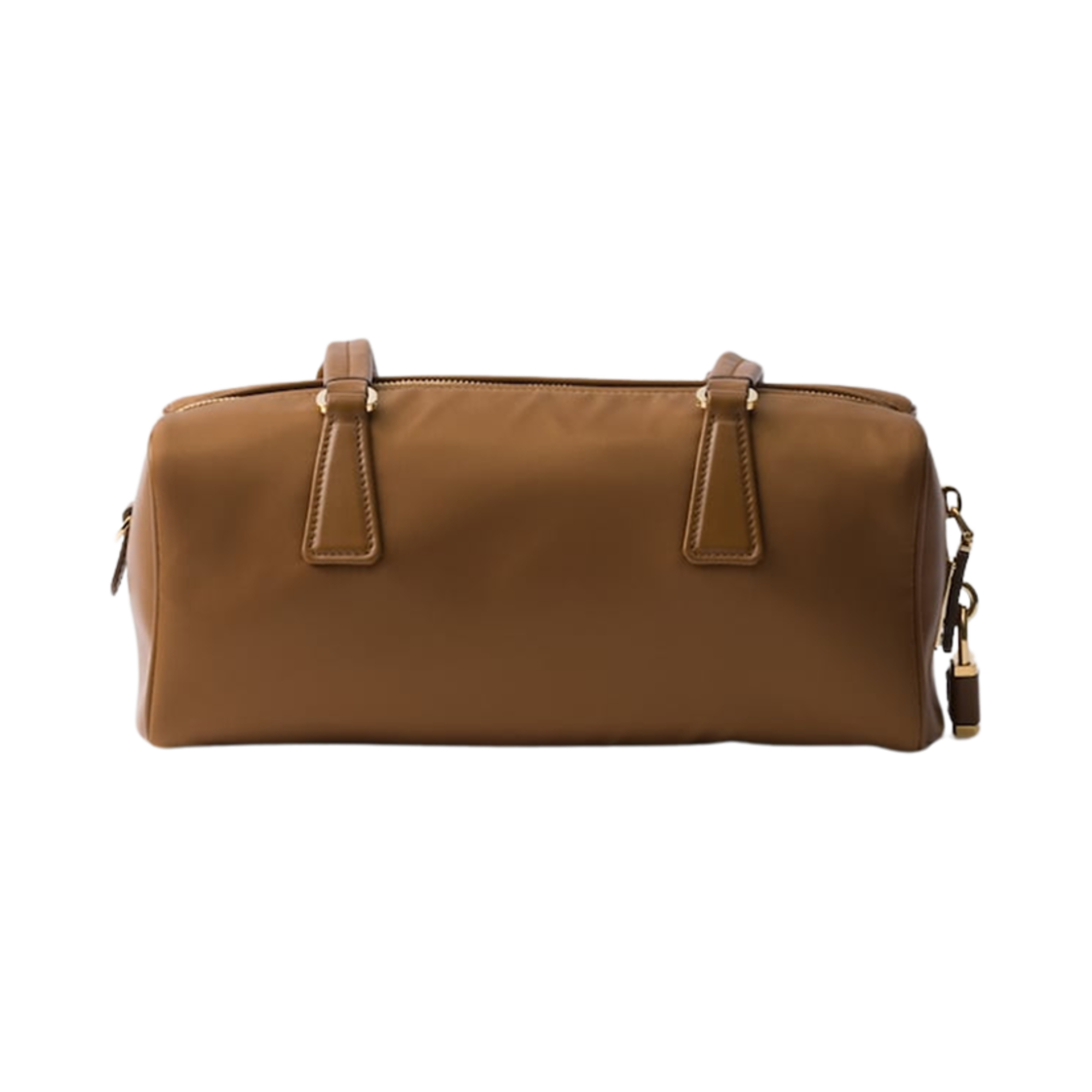 프라다 리나일론 앤 레더 미디움 탑 핸들 백 패드락 브랜디(Prada Re-Nylon and Leather Medium Top-Handle Bag with Padlock Brandy) - 2