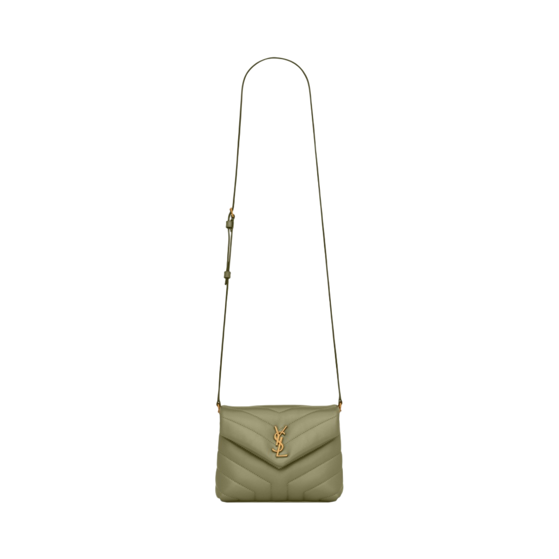 생로랑 퀼티드 Y 레더 루루 토이 스트랩백 라이트 세이지(Saint Laurent Loulou Toy Strap Bag in Quilted Y Leather Light Sage) - 1