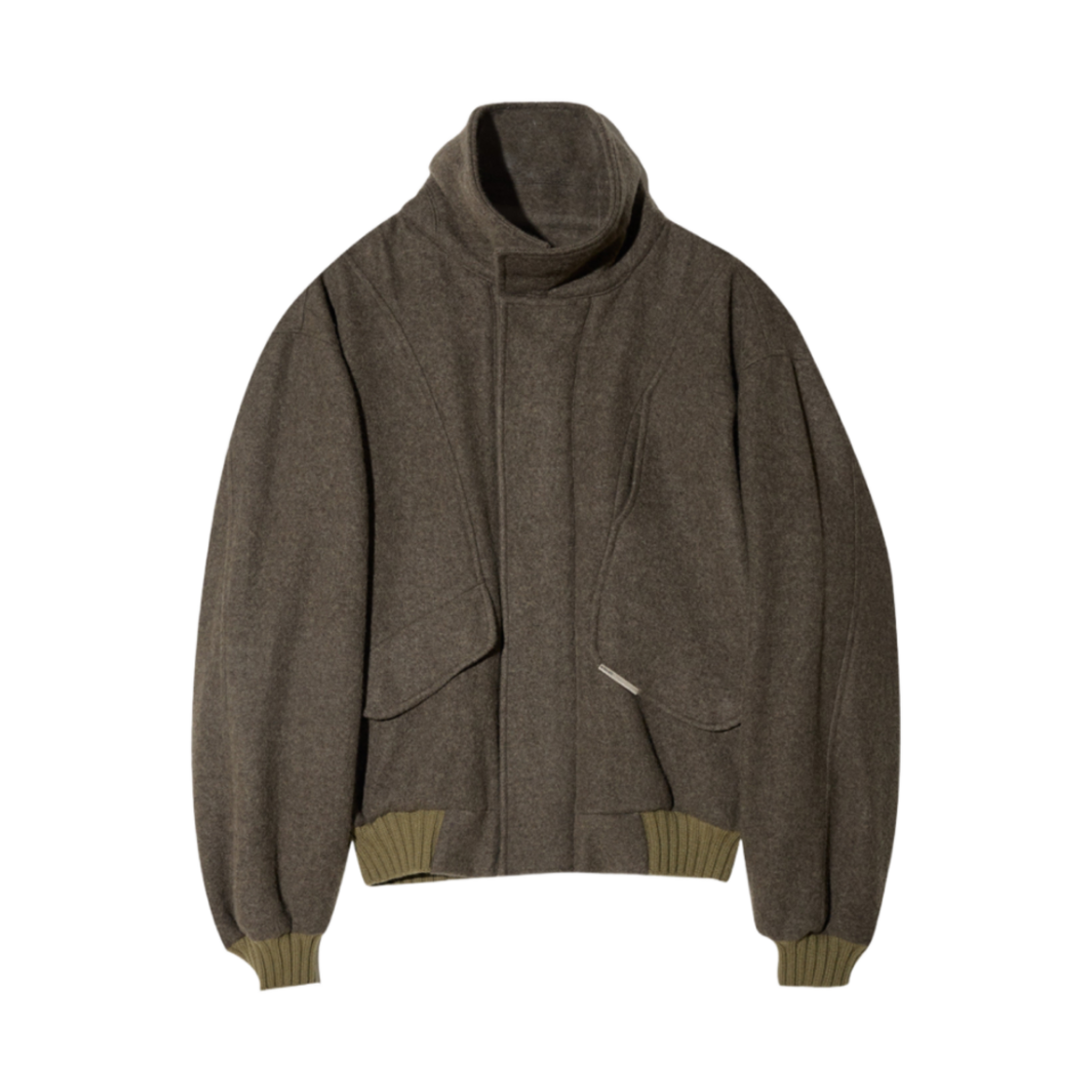 - Hyein Seo Wool Bomber Jacket Khaki