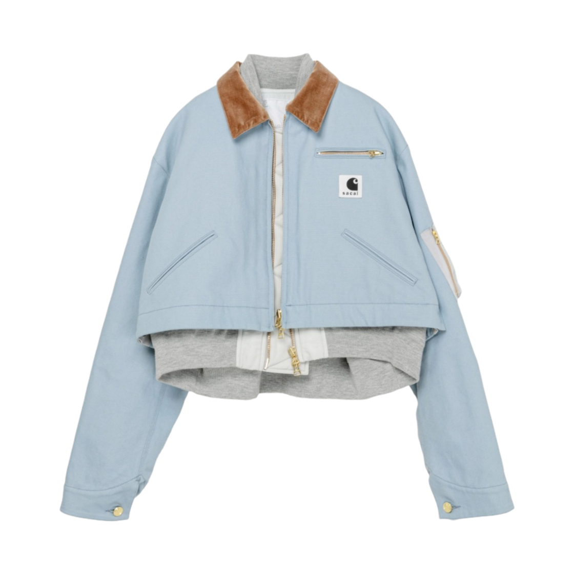 W) Sacai x Carhartt WIP Canvas MA-1 Jacket Detroit Light Blue