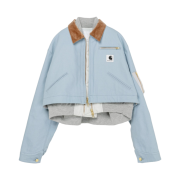 (W) Sacai x Carhartt WIP Canvas MA-1 Jacket Detroit Light Blue