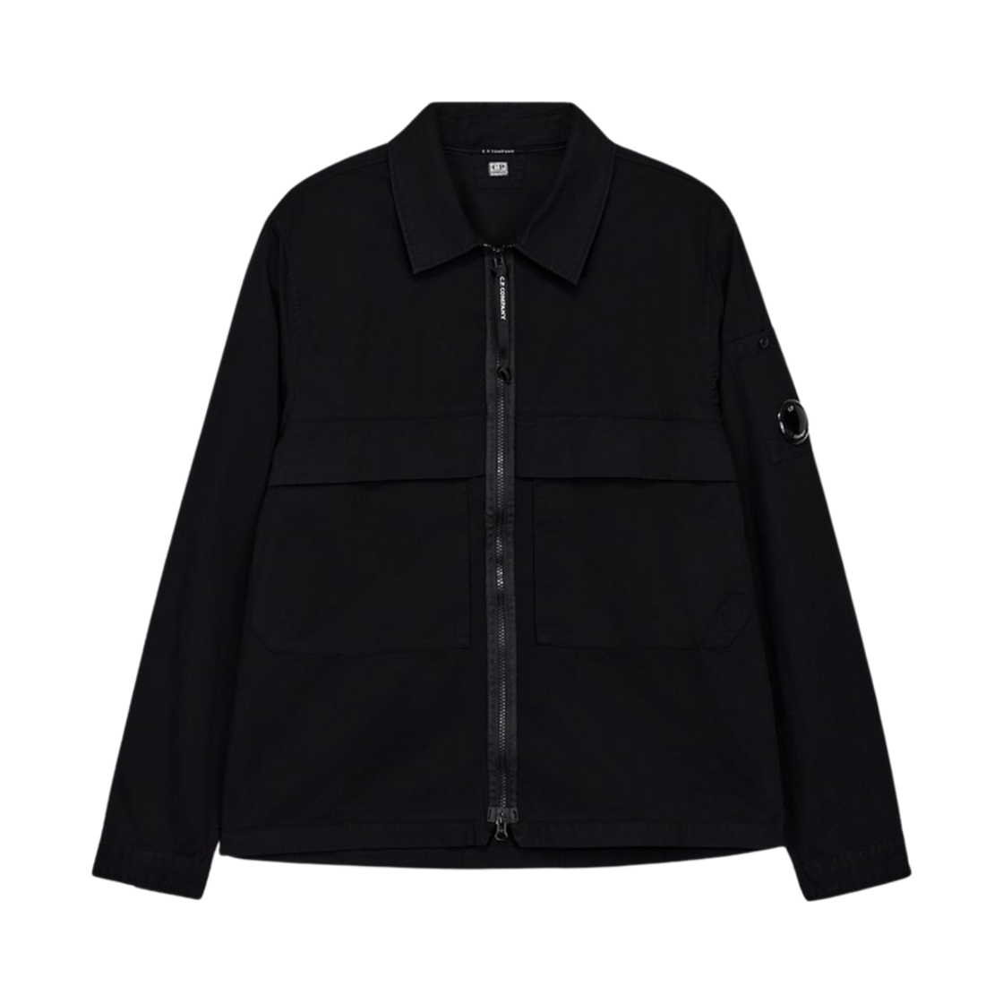 C.P. 컴퍼니 렌즈 오가닉 개버딘 셔츠 블랙 - 24FW(C.P. Company Lens Organic Gabardine Shirt Black - 24FW) - 1