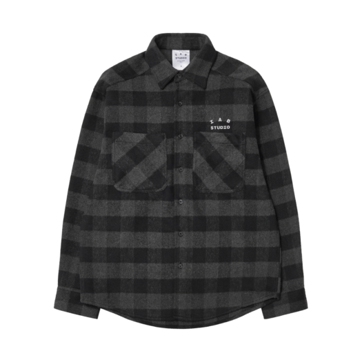 - IAB Studio Gingham Check Shirt Black White