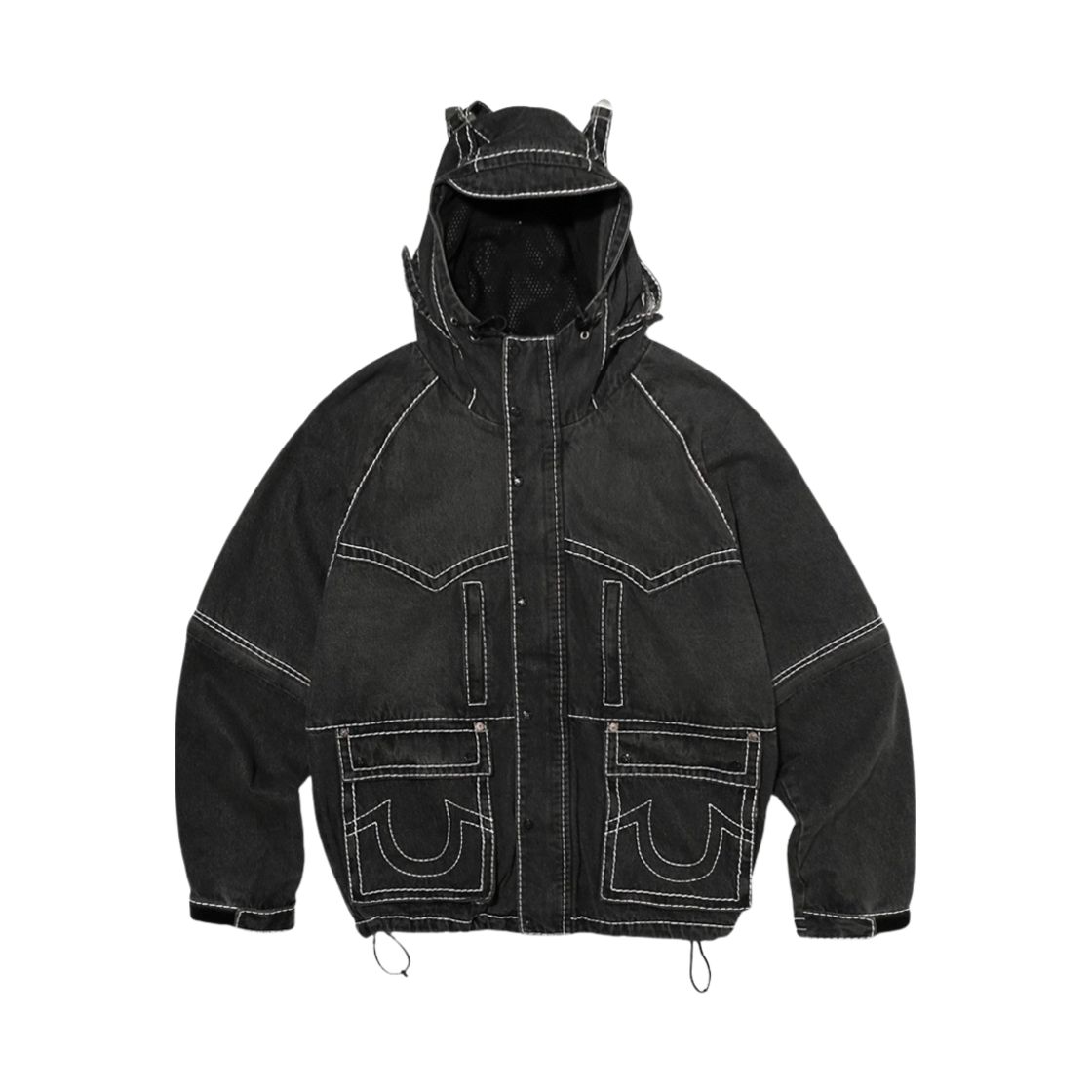 TR23FWDJ04UBK True Religion x Fetch Denim Separate Parka Black - 대표 이미지 #1
