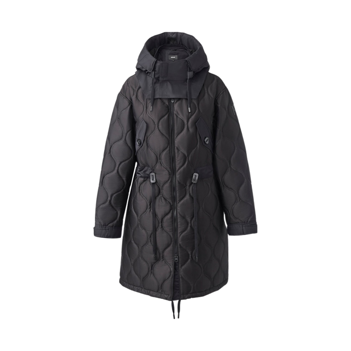 (W) 맥카지 쿨라 헤리티지 퀼티드 롱 코트 블랙((W) Mackage Kula Heritage Quilted Long Coat Black)