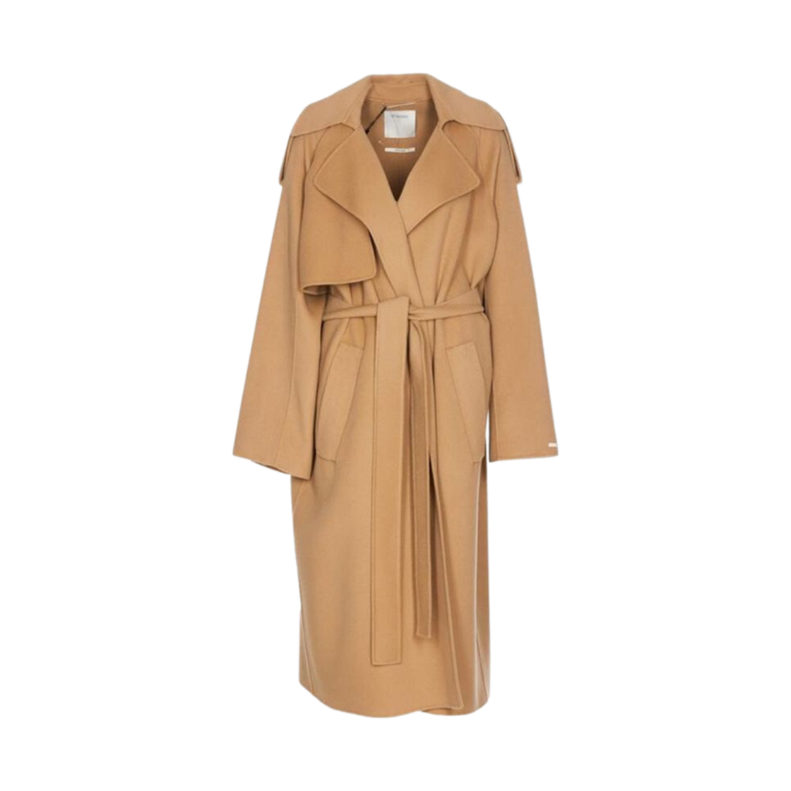 (W) 막스마라 스포츠맥스 피오레 롱 코트 카멜((W) Max Mara Sportmax Fiore Long Coat Camel) - 1