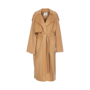 (W) Max Mara Sportmax Fiore Long Coat Camel