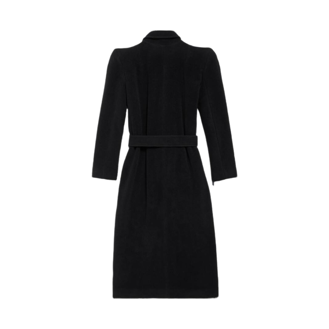 (W) 발렌시아가 라운드 사우스 피티드 코트 블랙((W) Balenciaga Round Shoulder Fitted Coat Black) - 2