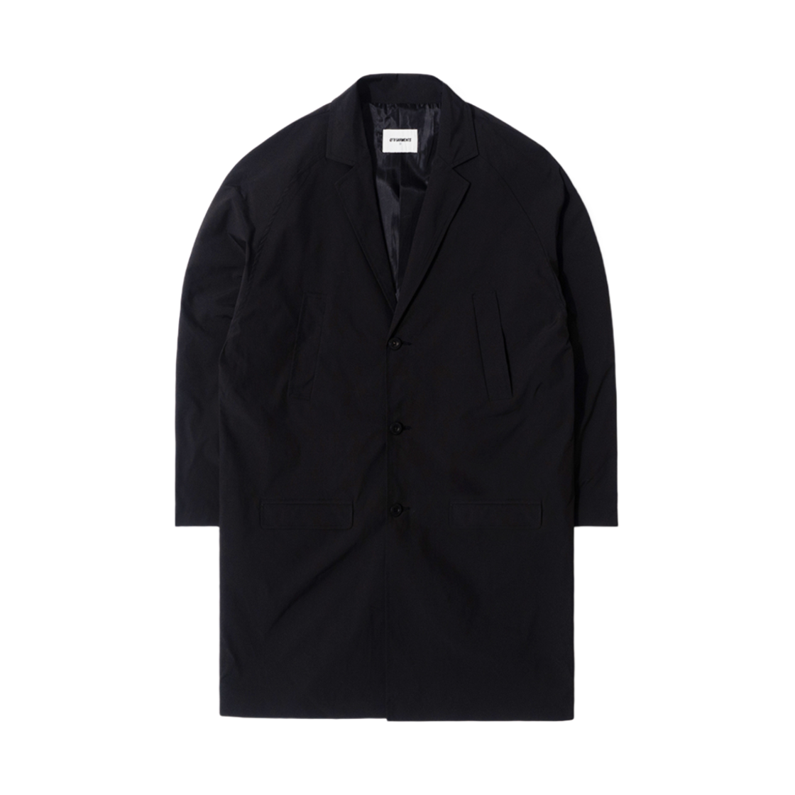 Q4AMCT001BLK QT8 GARMENTS TL Oversized Raglan Coat Black