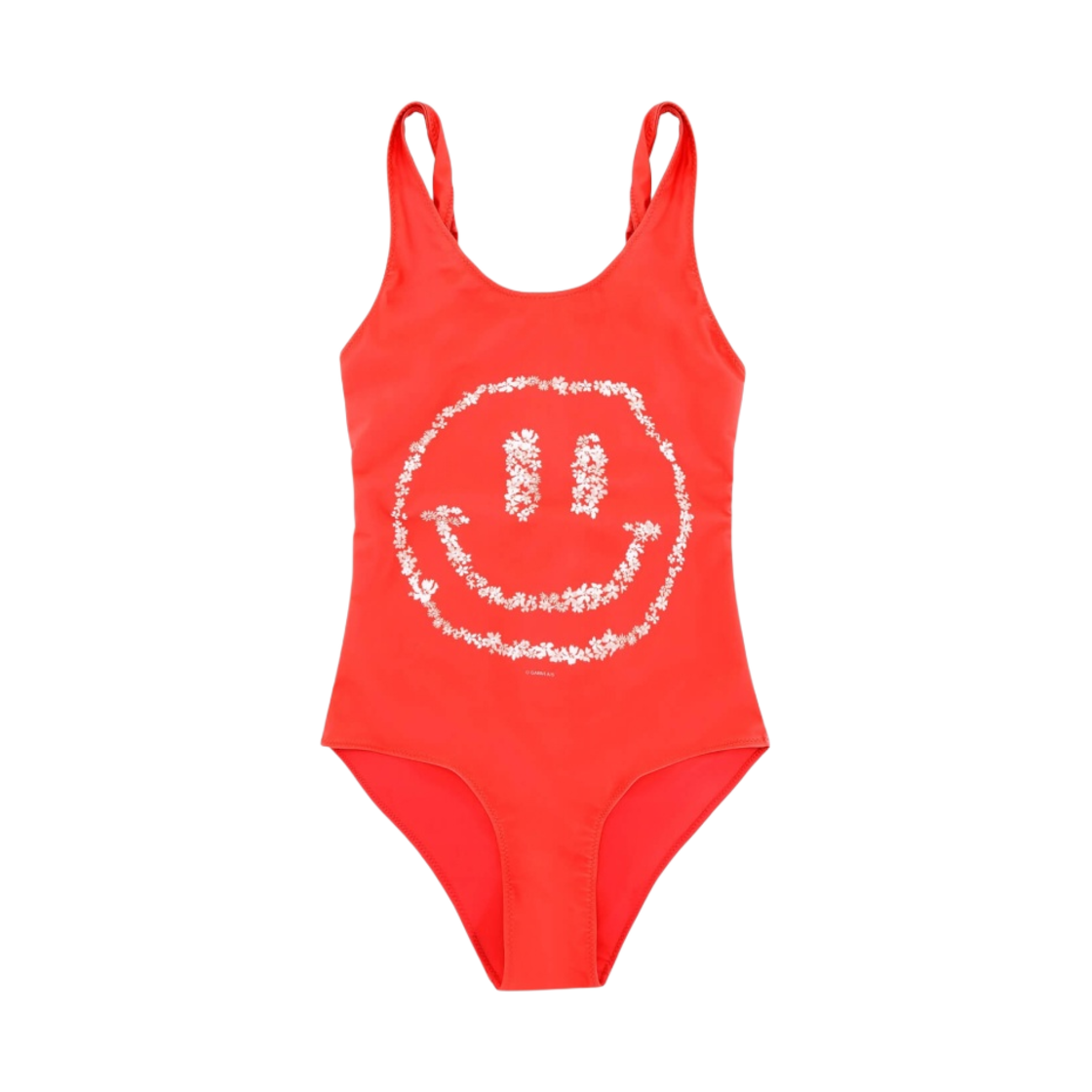 (W) 가니 스마일리 원피스 스윔수트 하이 리스크 레드((W) Ganni Smiley One-Piece Swimsuit High Risk Red) - 1