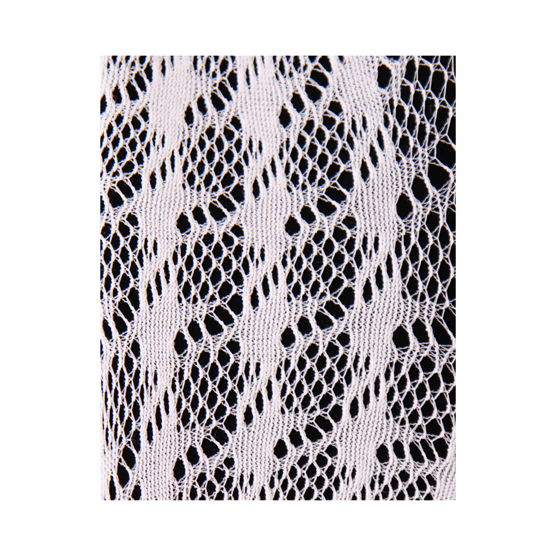 L0000111 Onnitella Houndstooth Check Mesh Tights White