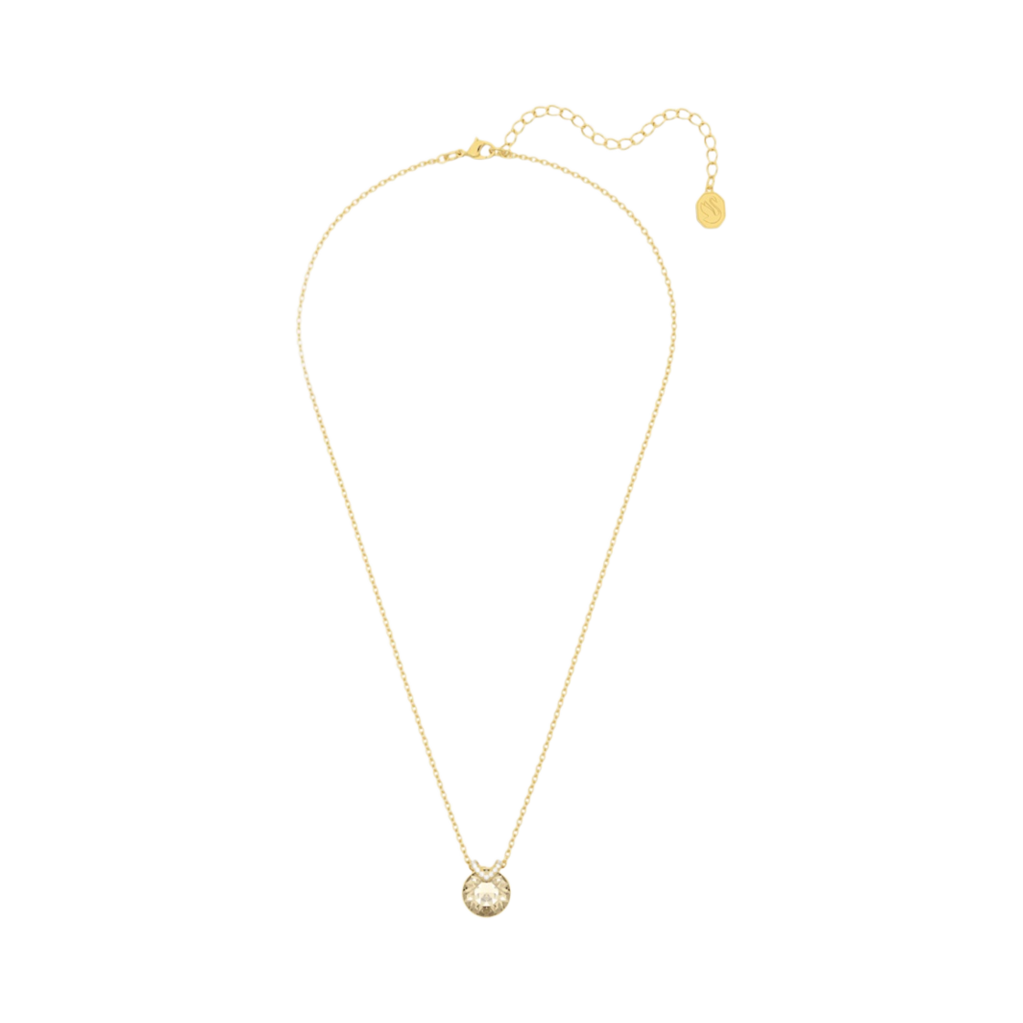 5662091 (W) Swarovski Bella V Pendant Round Cut Gold Plated