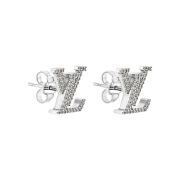 (W) Louis Vuitton LV Iconic Earrings Silver